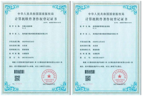 興港投資集團獲兩項國家計算機軟件著作權(quán) 技術(shù)服務(wù)再上新臺階